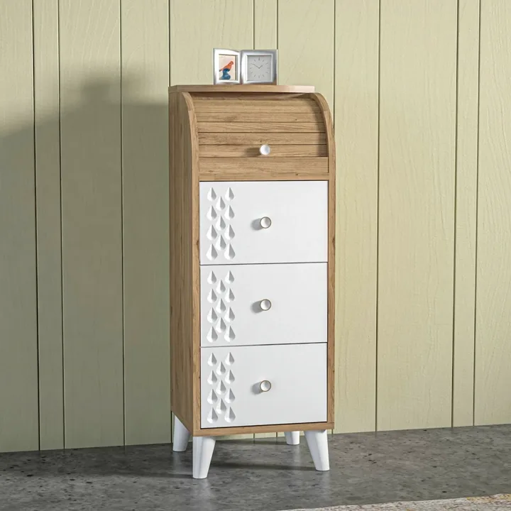 Single Bread Bin Atlantic Pine - White TN0507