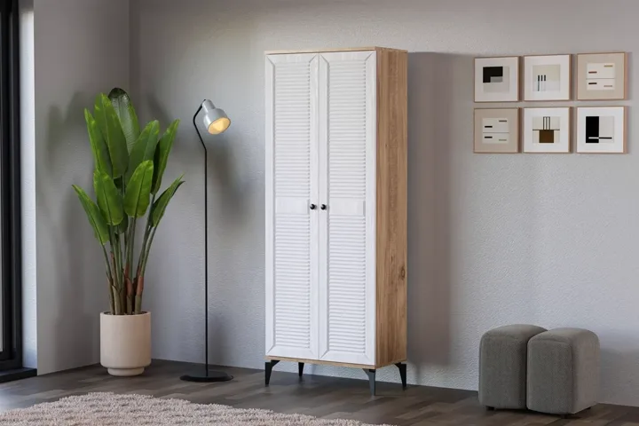 Naz Atlantic Pine - White Multi-purpose Cabinet TN0493