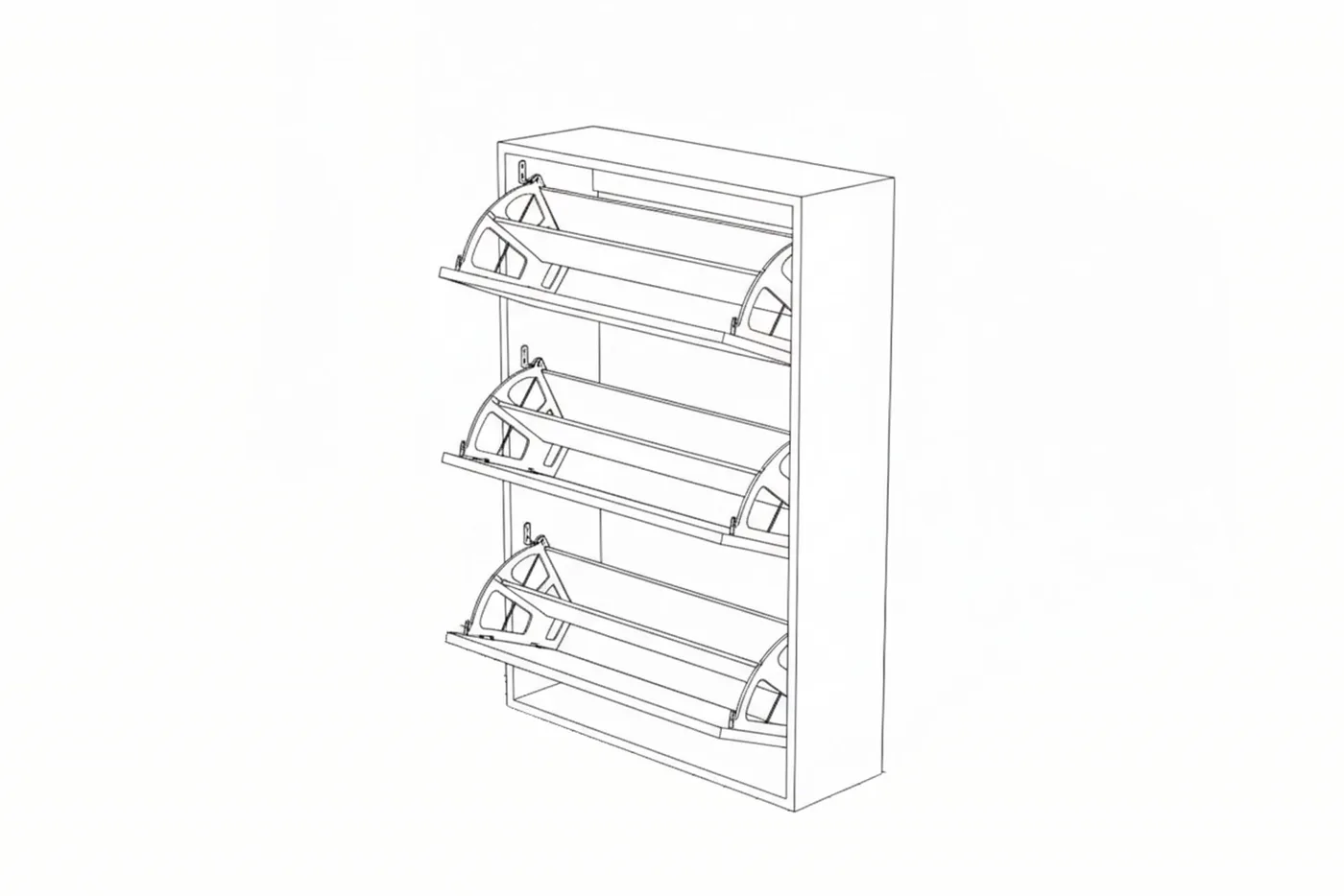 Drop-down Door Shoe Cabinet - Atlantic Pine TN0459