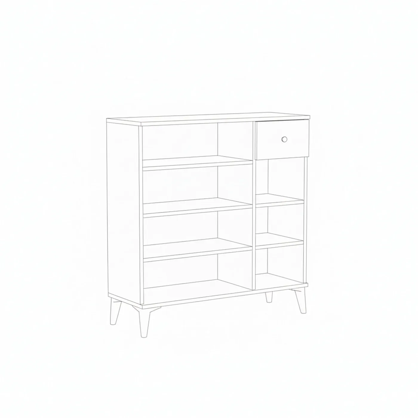 Naz Atlantic Pine Anthracite Shoe Cabinet with 3 Doors TN0466