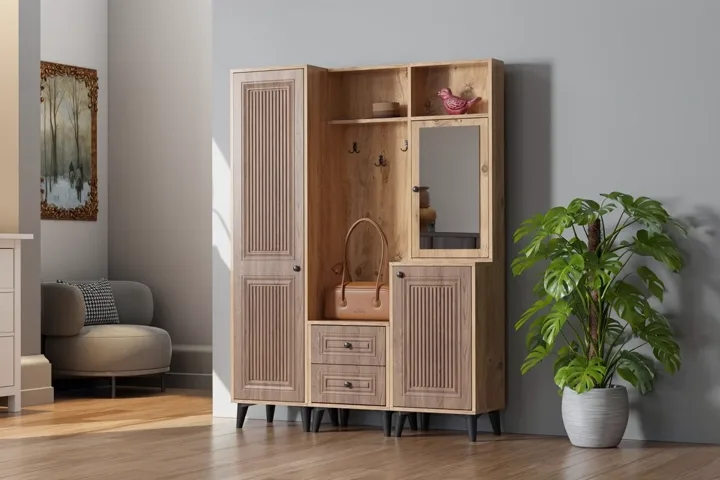 Azra Membran Garderobe - Atlantik Kiefer / Nussbaum TN0448