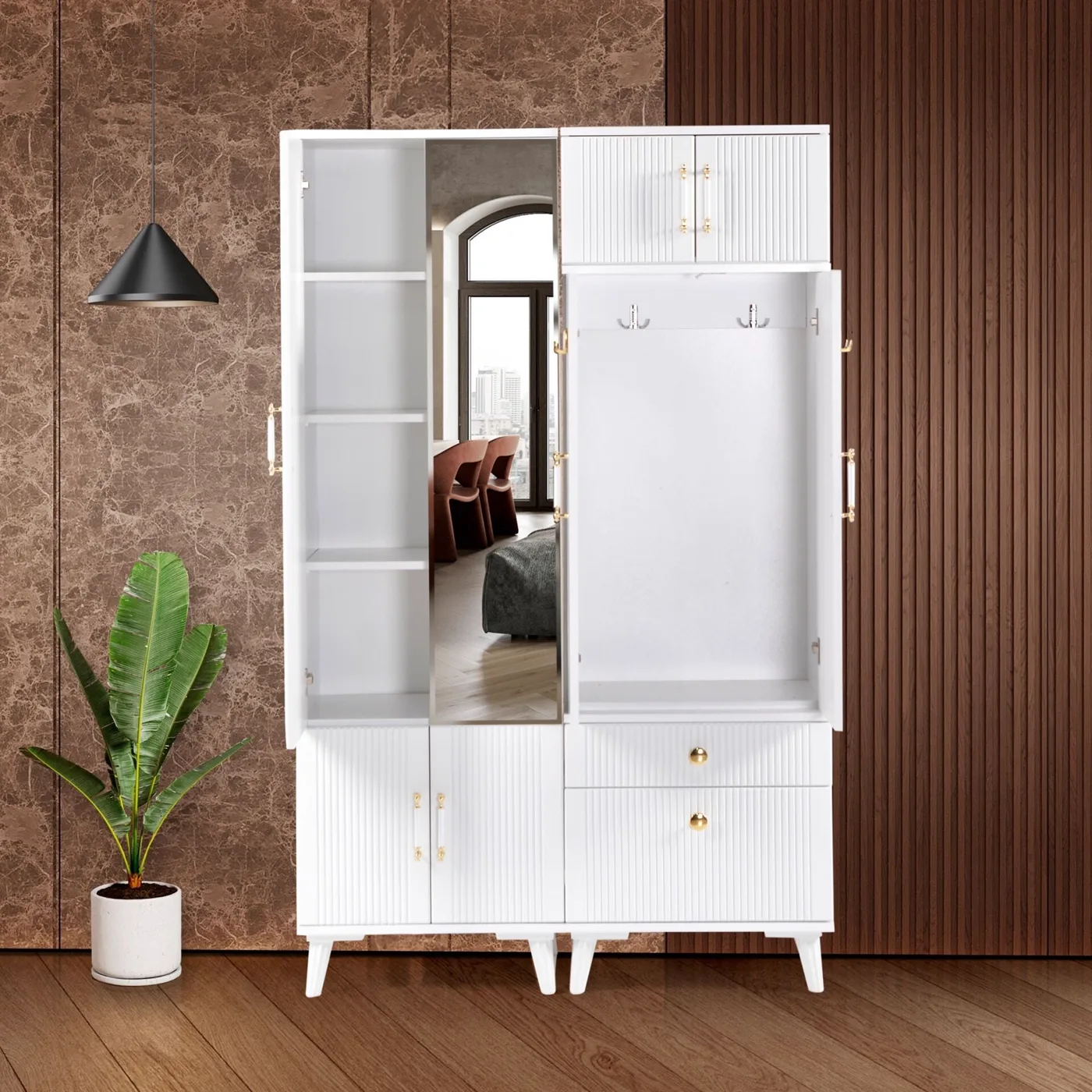 Ebruli Coat Rack - White TN0453