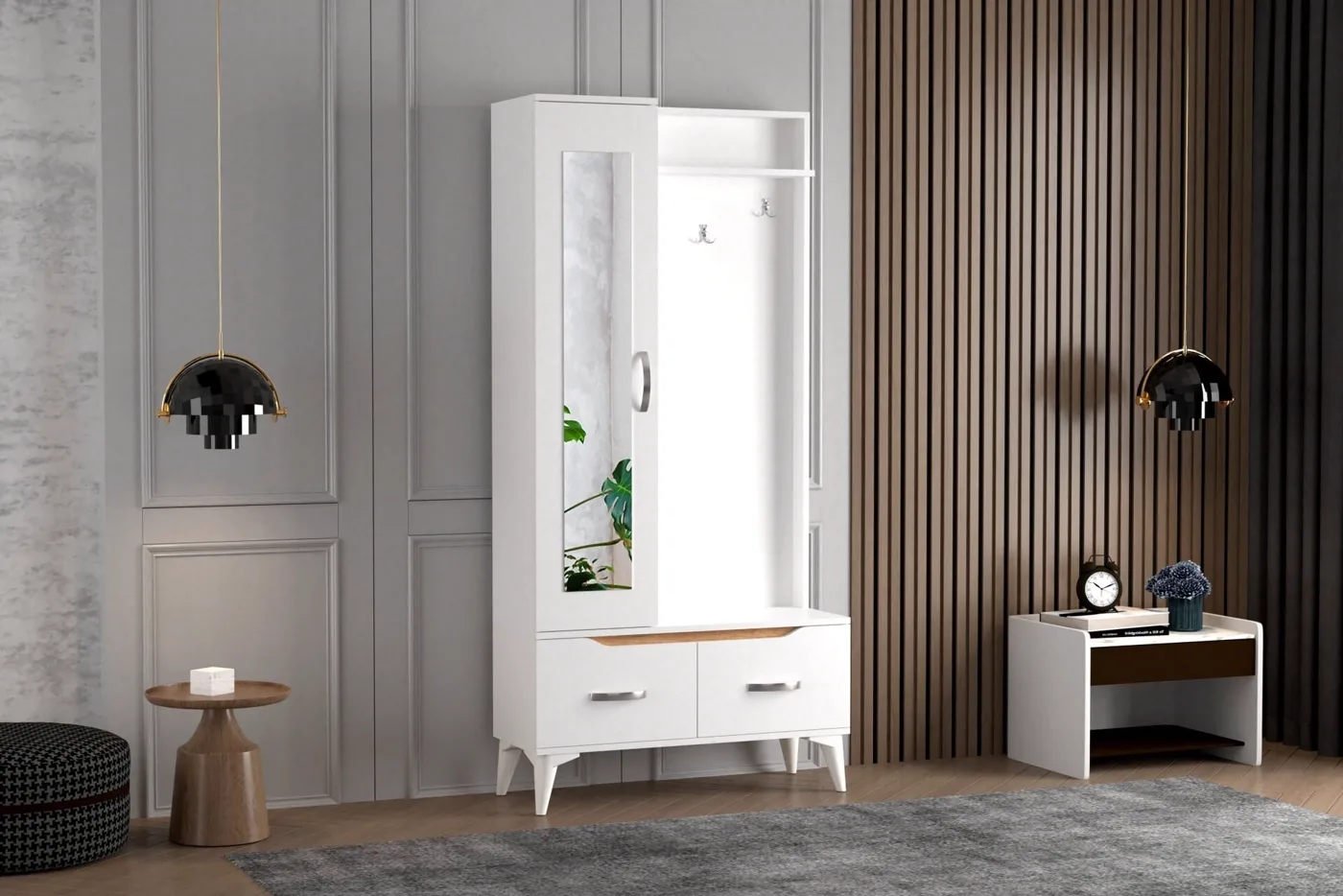 Carina Coat Rack - White TN0456