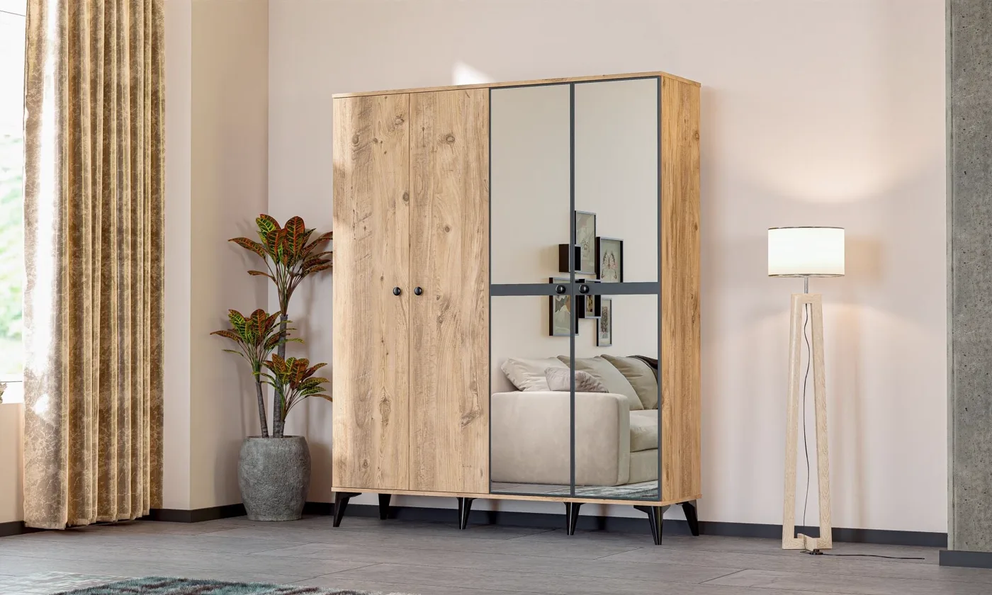 Tire 4-Door Wardrobe - Atlantic Pine TN0418