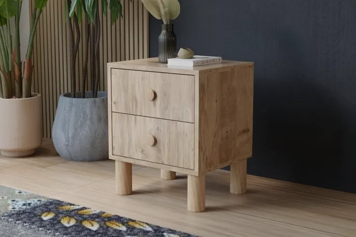 Vera Bedside Cabinet - Atlantic Pine TN0406