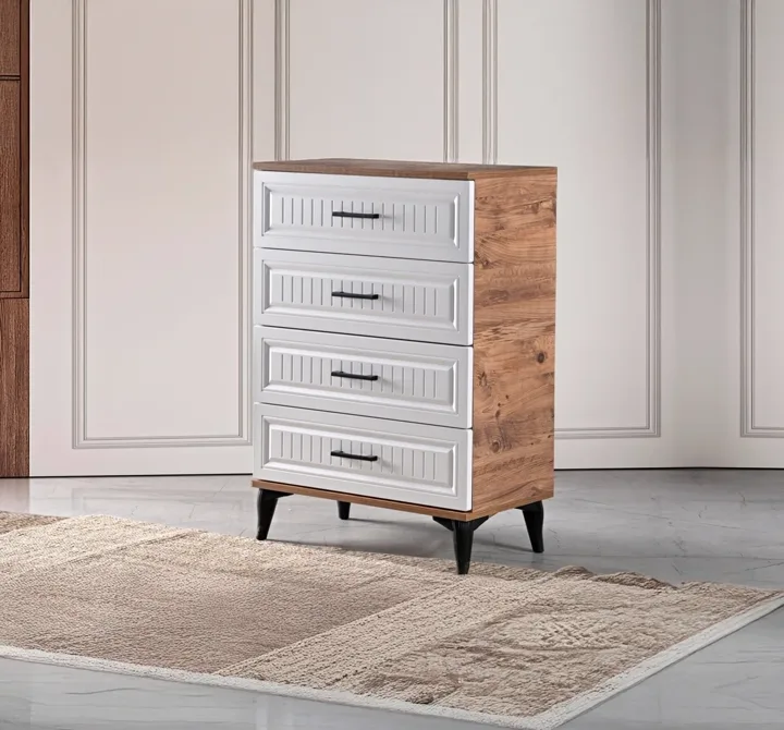 Uzay Chest of Drawers - Atlantic Pine / White TN0389