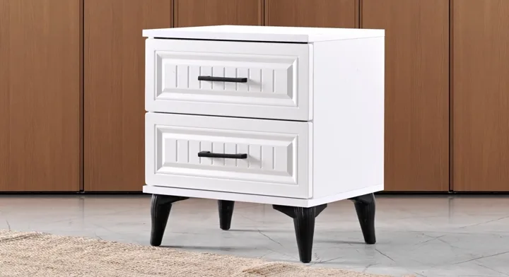 Uzay Bedside Cabinet - White TN0386