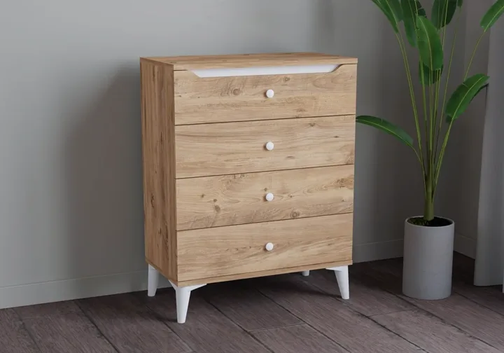 Carina Tallboy Chest of Drawers - Atlantic Pine TN0335