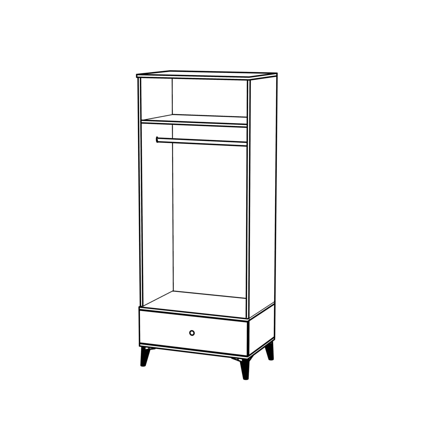 Carina 2-Door Wardrobe - Atlantic Pine TN0332
