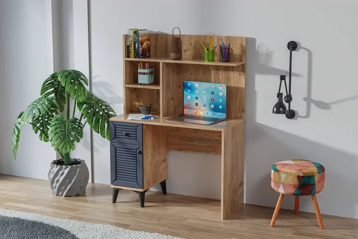Carina Naz Desk - Atlantic Pine / Anthracite TN0278