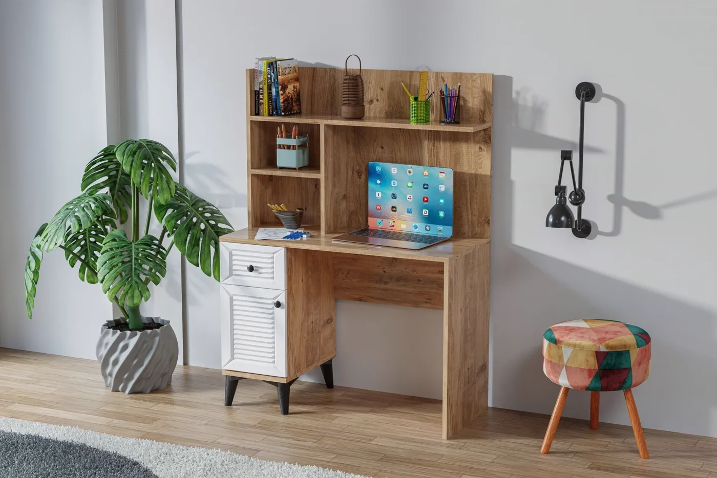 Carina Naz Teenage Room Set - Atlantic Pine / White TN0281