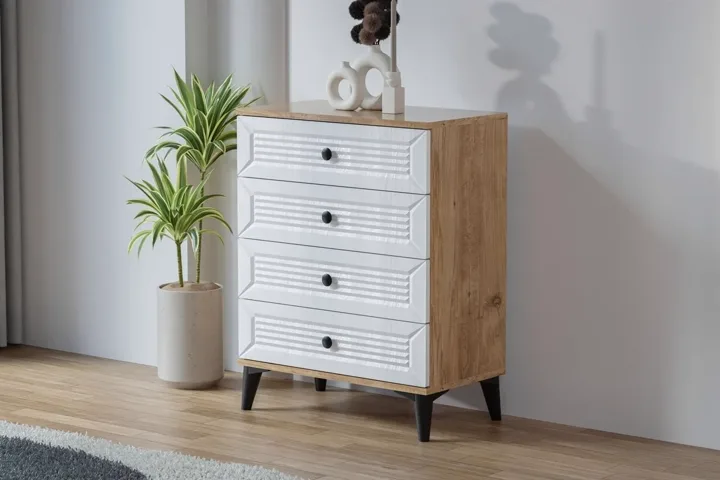 Carina Naz Chest of Drawers - Atlantic Pine / White TN0287