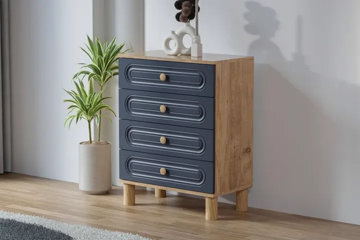 Carina Bohem Chest of Drawers - Atlantic Pine / Anthracite TN0255