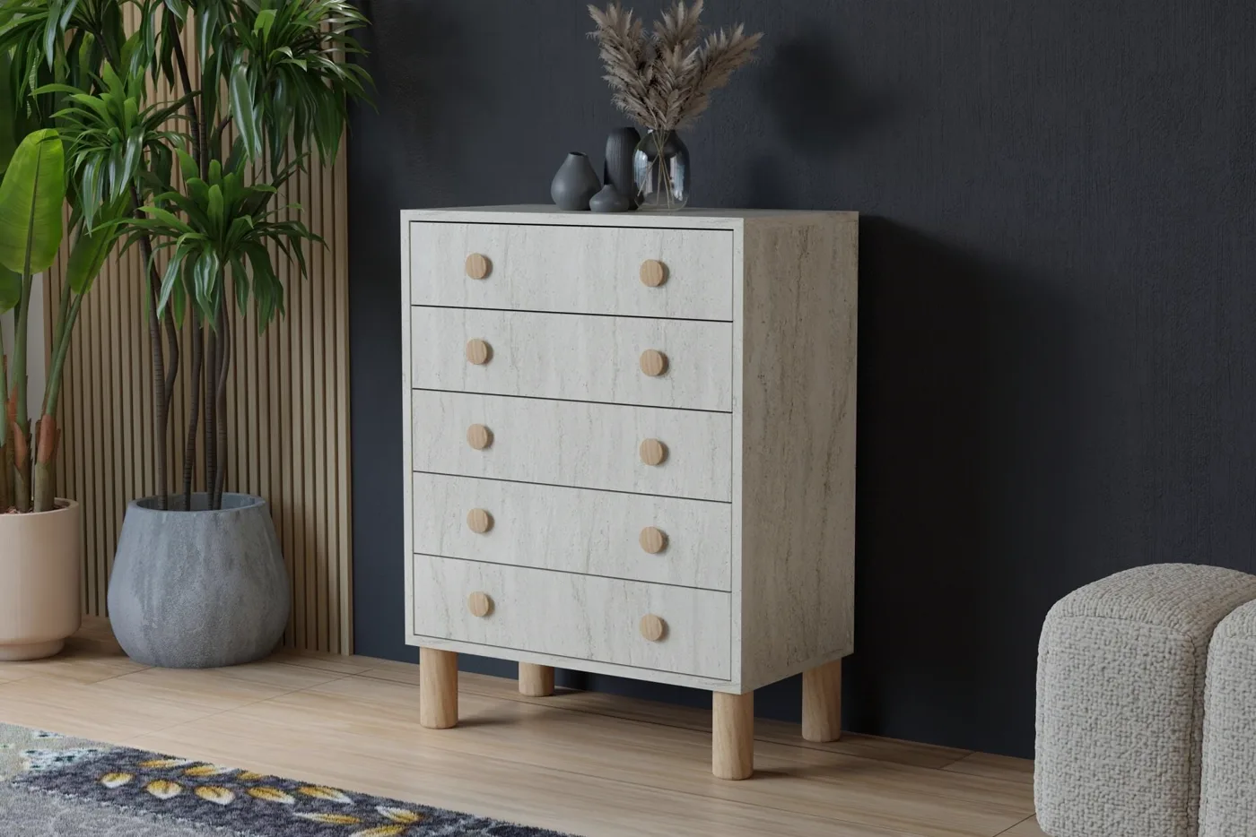 Vera Youth Room Set - Travertine TN0407