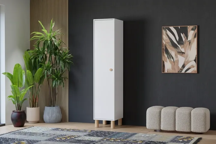 Vera 1-Door Cabinet - White TN0394