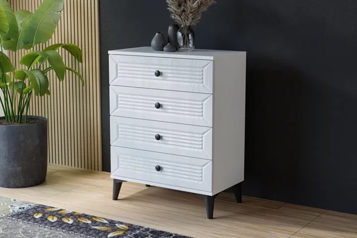 Vera Naz Chest of Drawers - White TN0367
