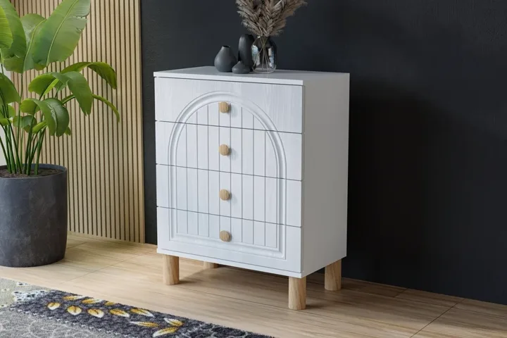 Vera Bohem Chest of Drawers - White TN0343