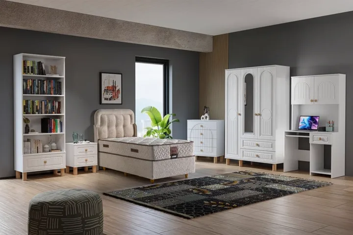 Vera Bohem Youth Bedroom Set - White TN0337