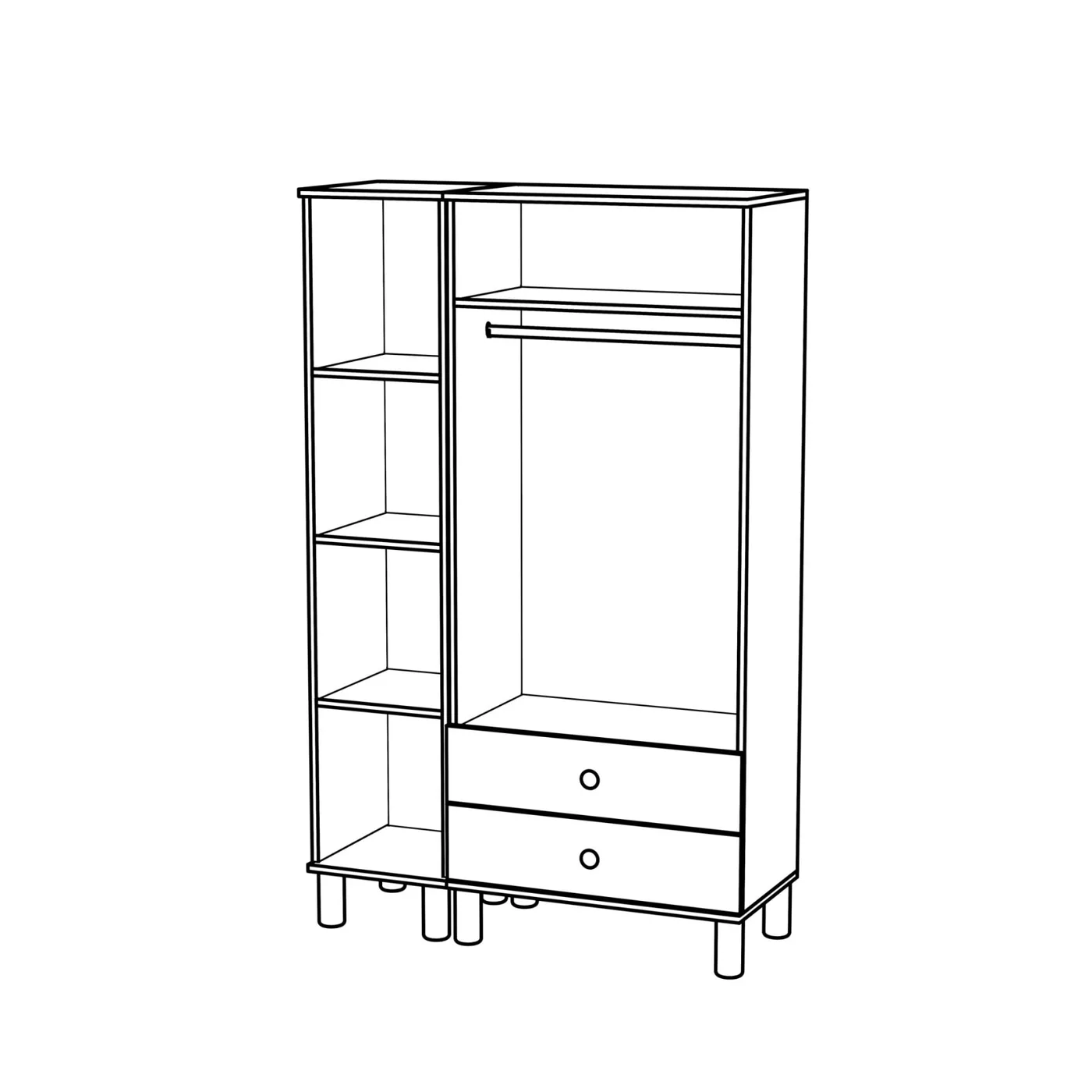 Vera Bohem Youth Bedroom Set - White TN0337