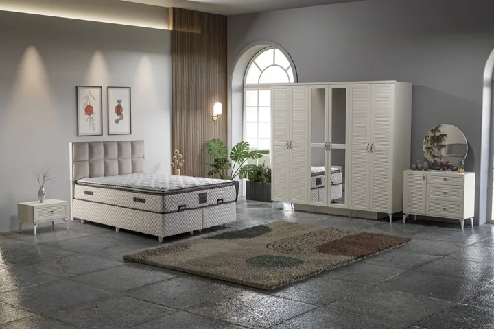 Naz Bedroom Set 100% MDF - Moonstone TN0181