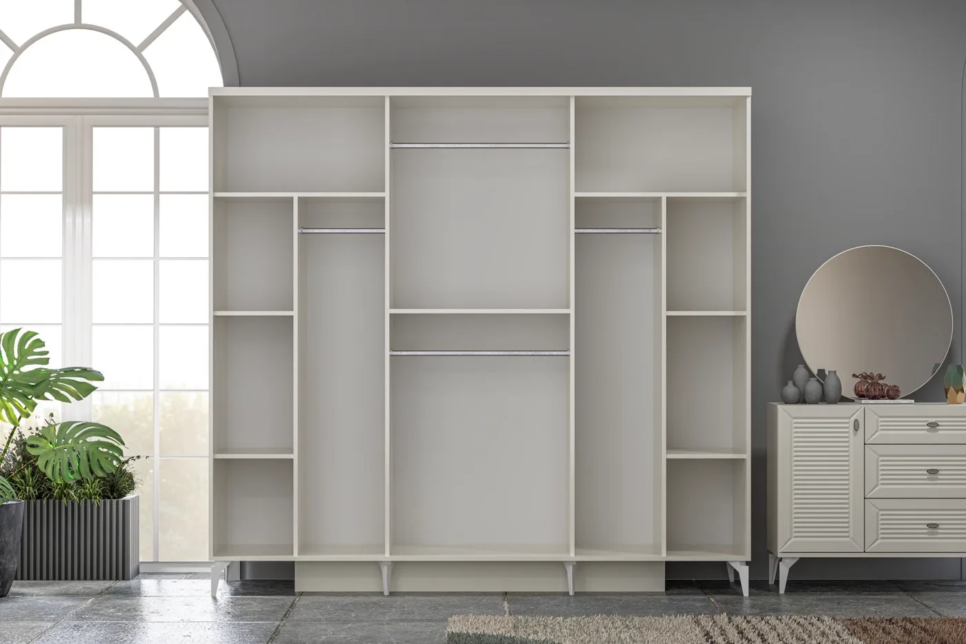 Naz Bedroom Set 100% MDF - Moonstone TN0181
