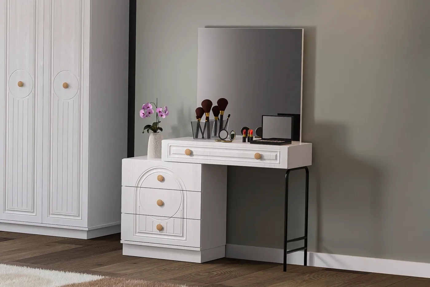 Bohem Bedroom Set 100% MDF - White TN0161