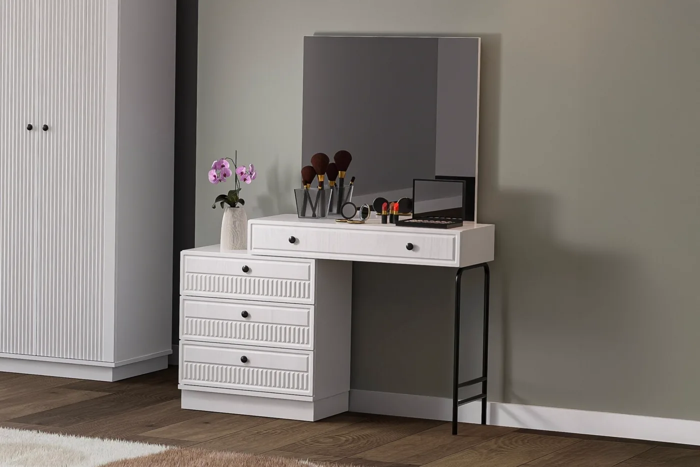 Defne Bedroom Set 100% MDF - White TN0141