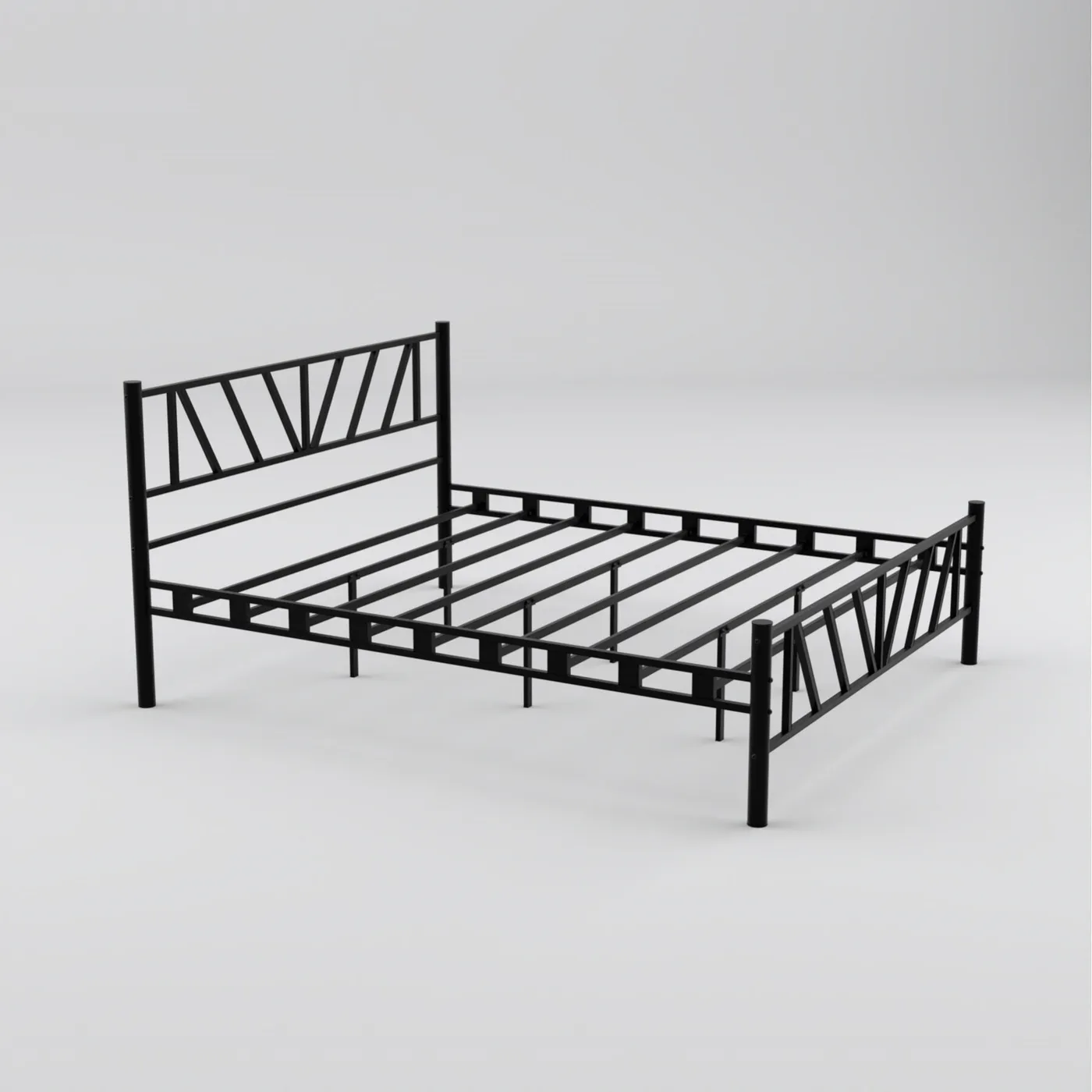 Smyrna Double Metal Bedstead 160x200 Black