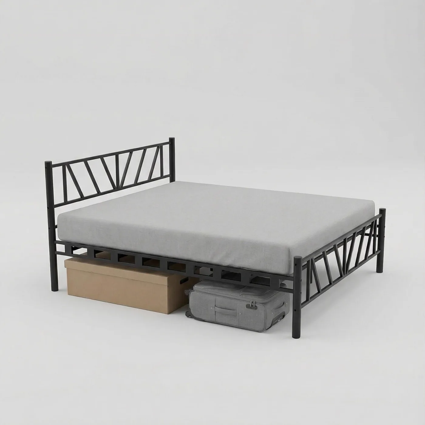 Smyrna Single Metal Bedstead 120x200 Black