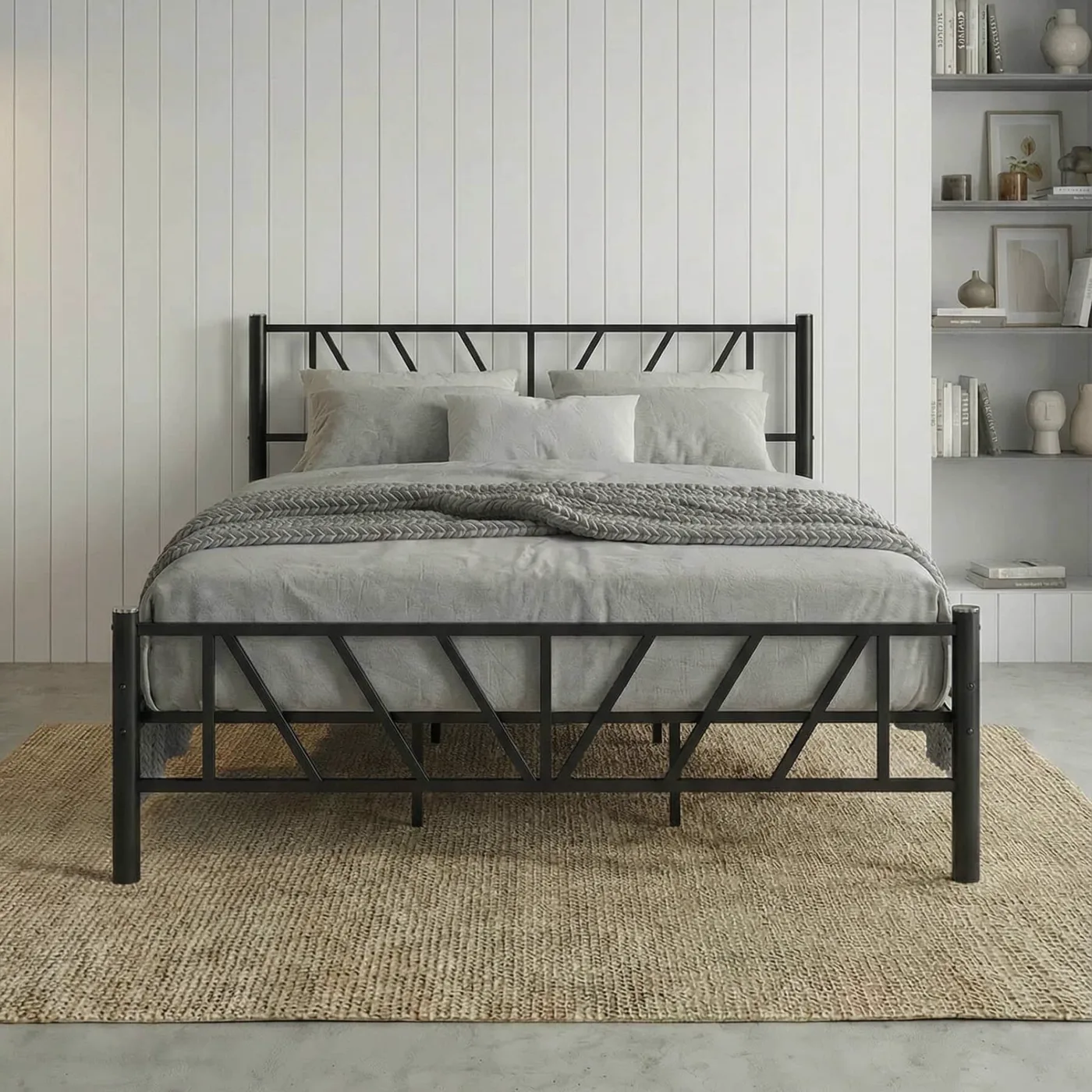 Smyrna Double Metal Bedstead 140x200 Black