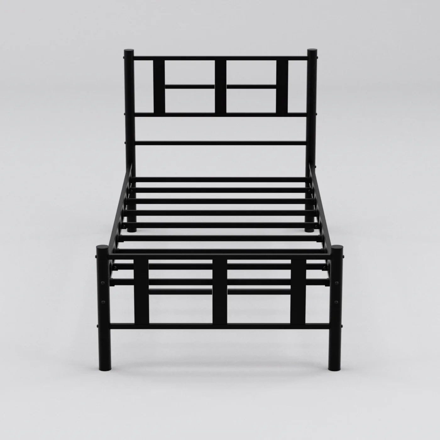 Karma Single Metal Bedstead 100x200 Black