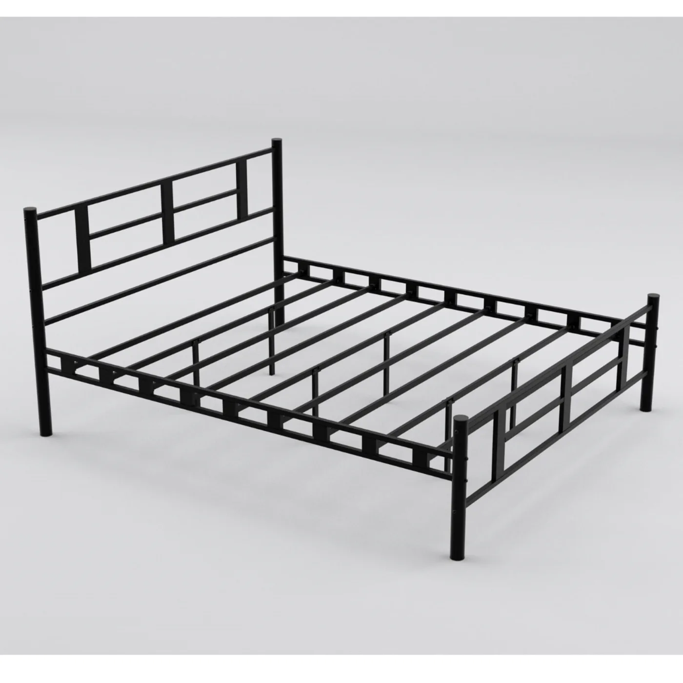 Karma Double Metal Bedstead 140x200 Black