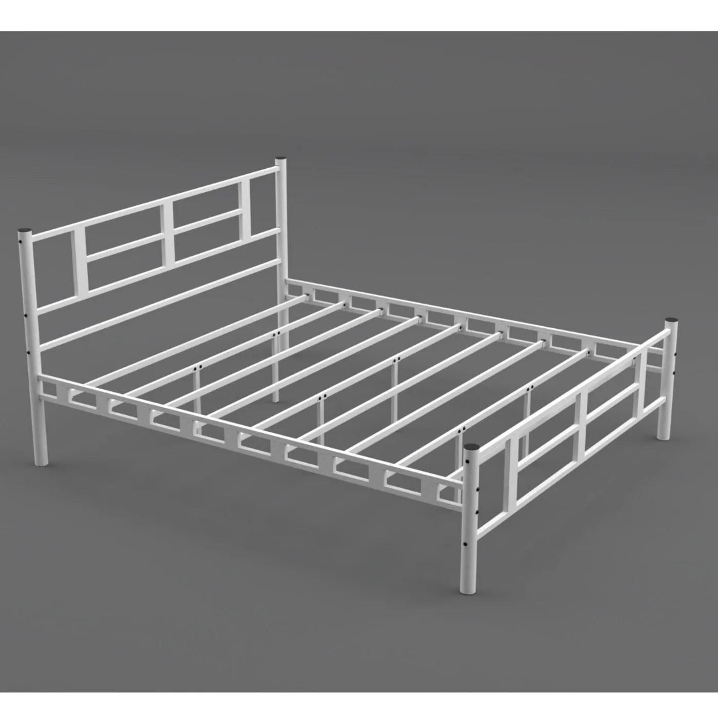 Karma Double Metal Bedstead 140x200 White