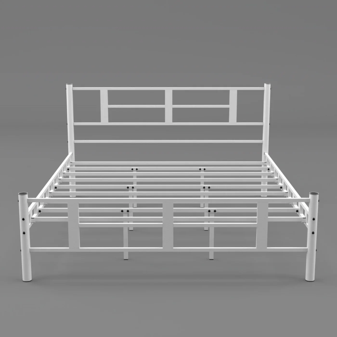 Karma Double Metal Bedstead 140x200 White