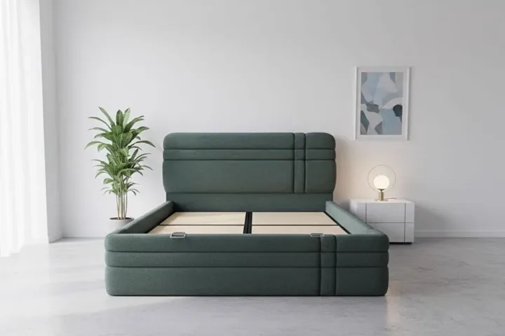 Royal Green 180 x 200 Double Divan Base, Headboard Set PV1321
