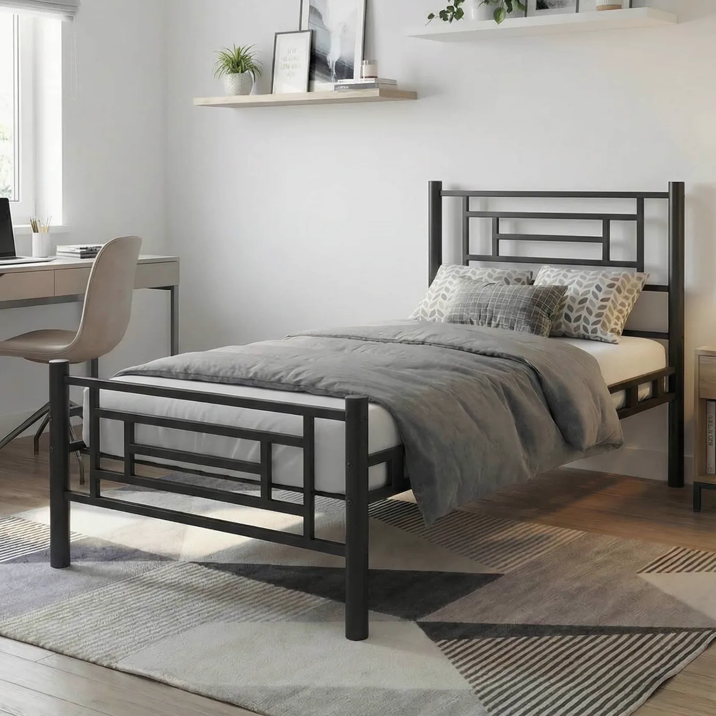 Agora Single Metal Bedstead 90x190 Black