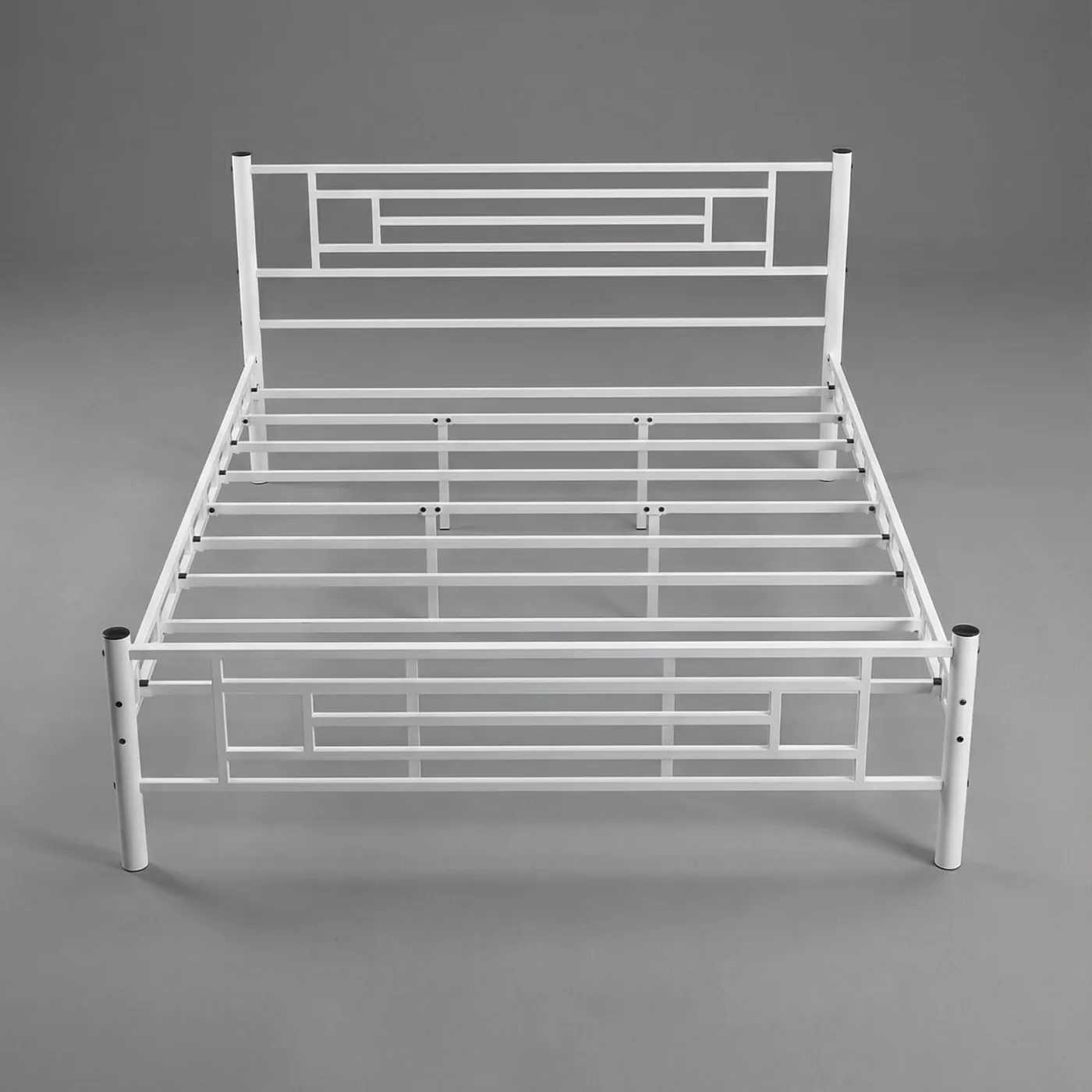Agora Double Metal Bedstead 140x200 White