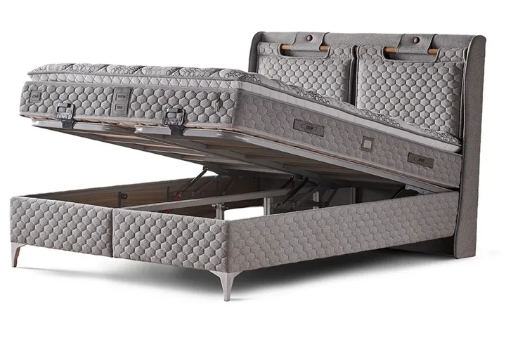 Truva 120x200 Single Divan Base and Headboard Set