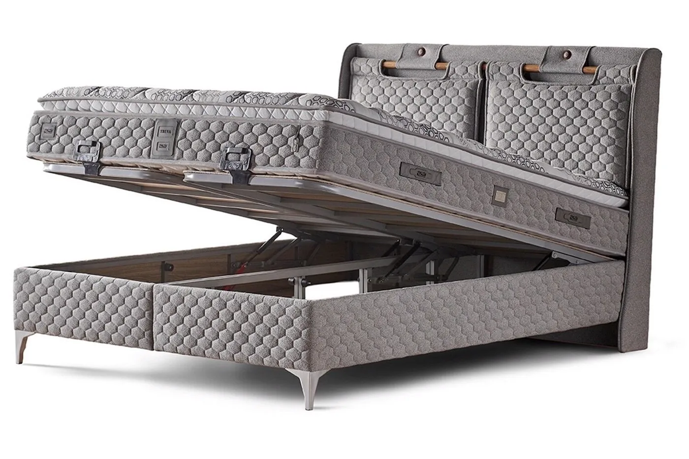 Truva 120x200 Single Divan Base and Headboard Set