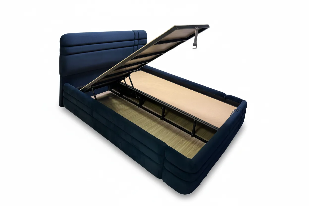 Royal Navy Blue 180 x 200 Double Mattress, Divan Base, and Headboard Set PV1420