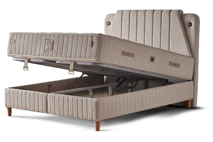 Set base letto matrimoniale Barlas 150x200 e testiera