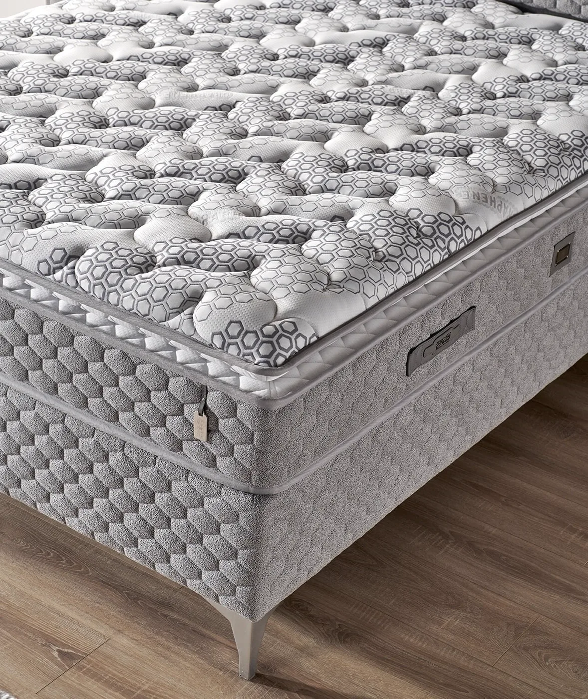 Truva 140x190 Double Mattress, Divan Base, Headboard Set