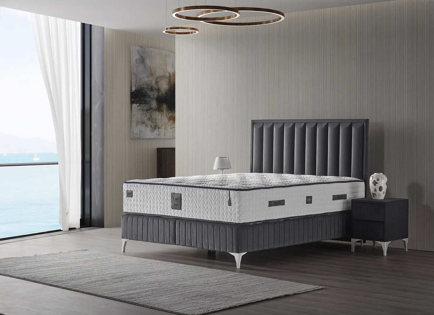 Still 100x200 Single Mattress, Divan Base, Headboard Set