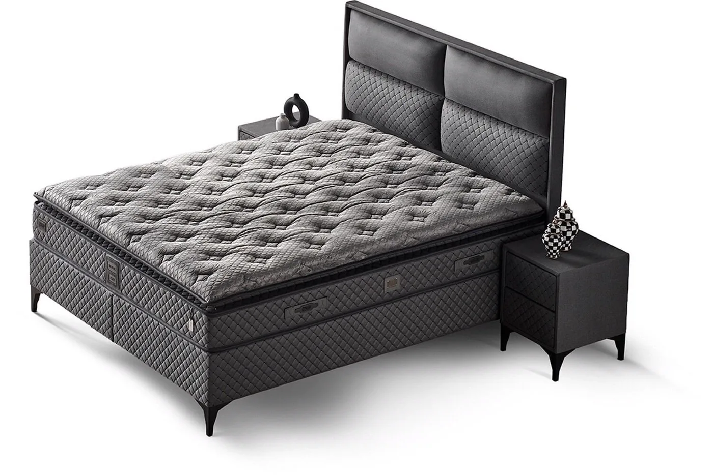 Royal 140x190 tweepersoons matras, boxspring, hoofdbord set