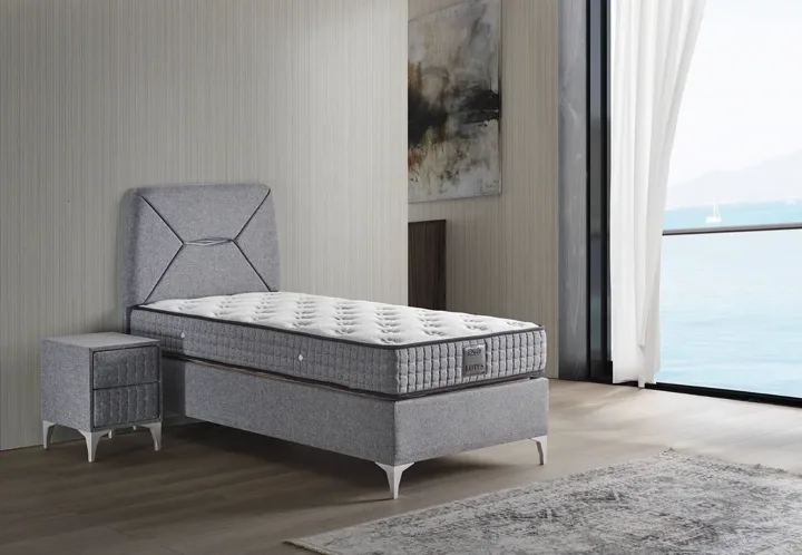 Lotus 100x200 Tek Kişilik Yatak, Baza, Başlık Seti