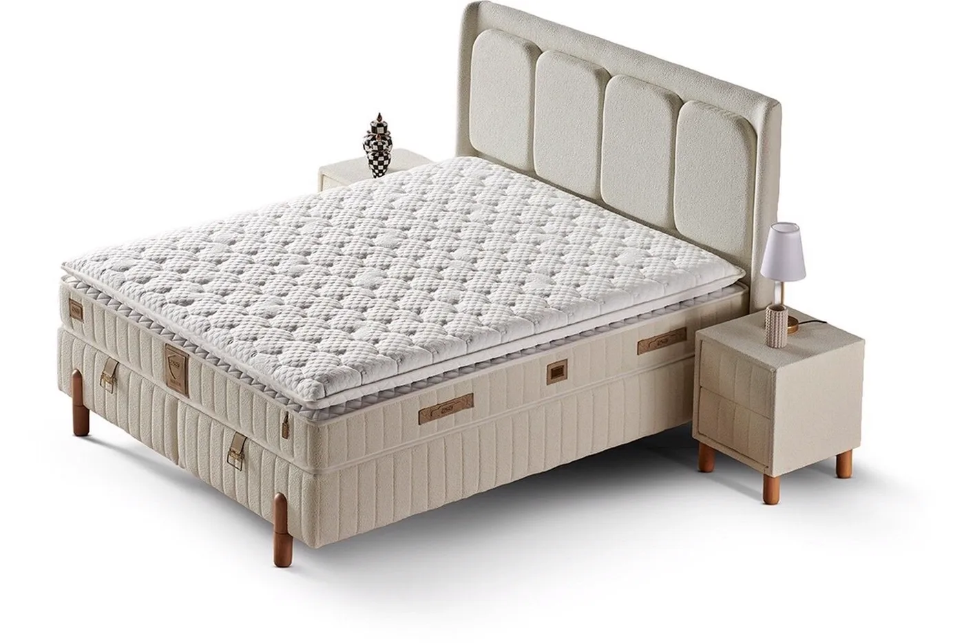 Bohem 150x200 Çift Kişilik Yatak, Baza, Başlık Seti