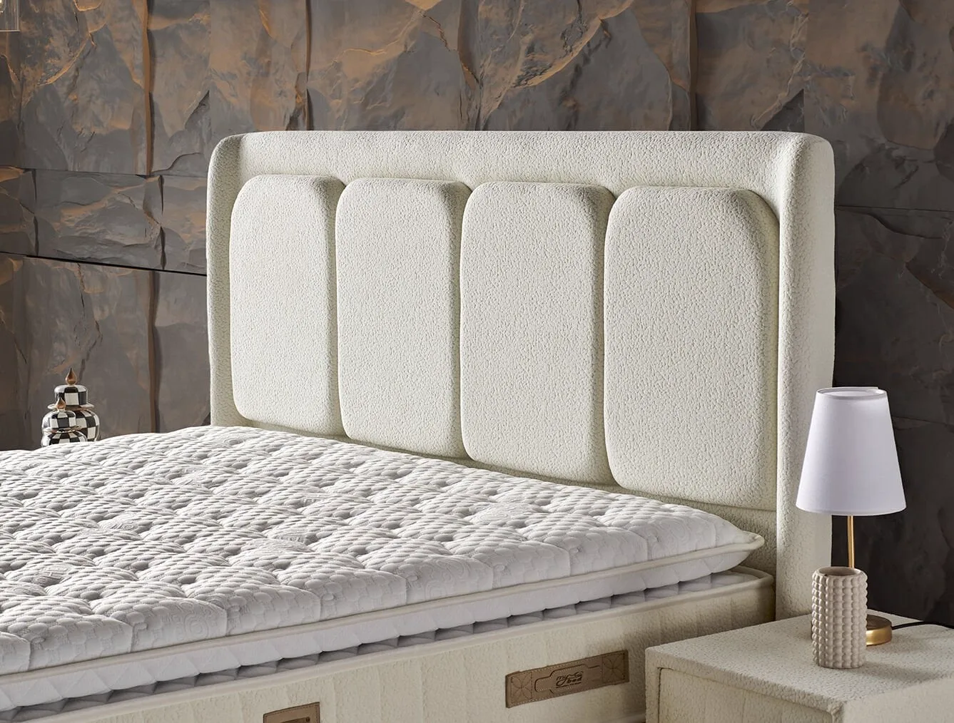 Bohem 150x200 Çift Kişilik Yatak, Baza, Başlık Seti