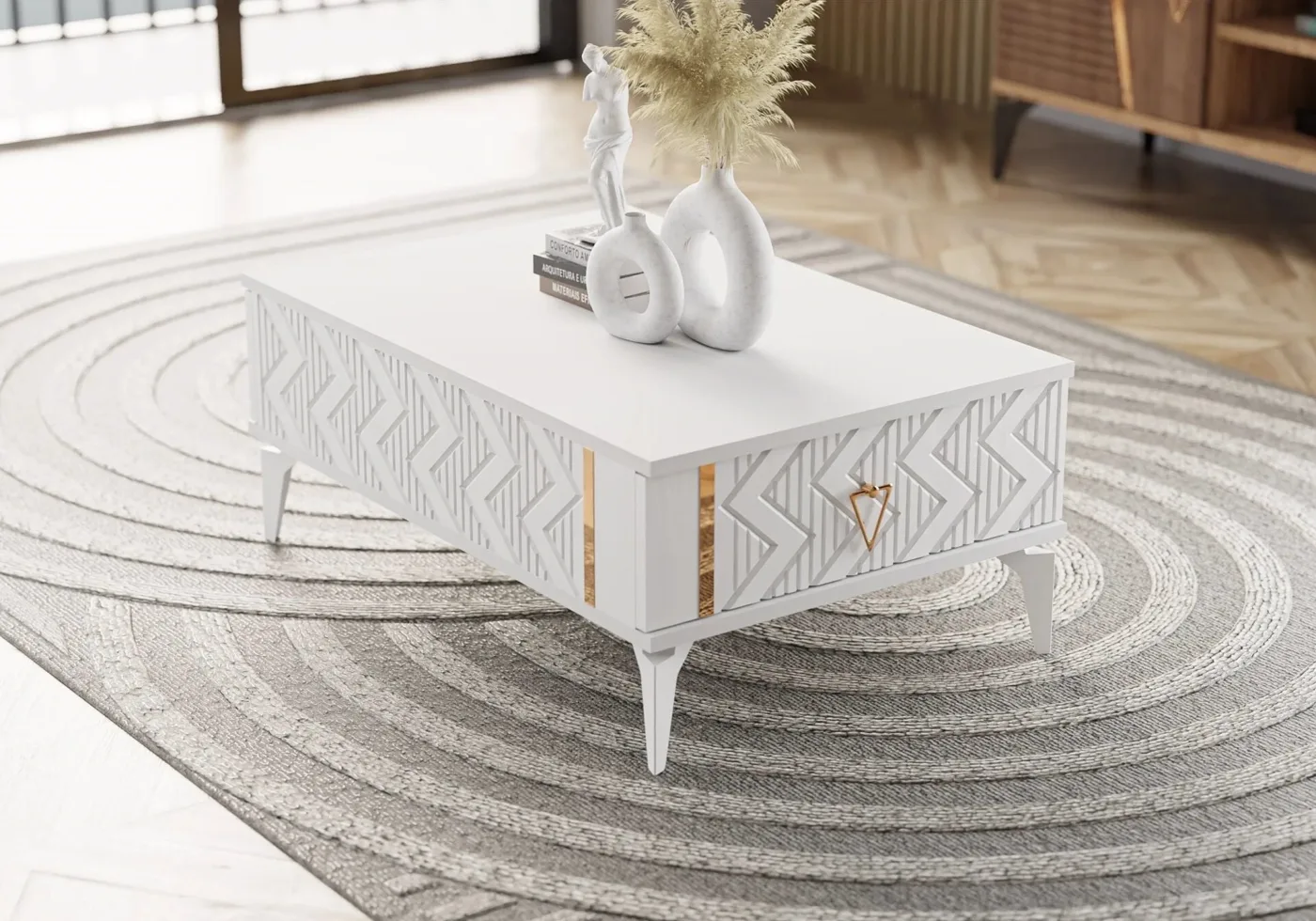 Emir White-Atlantic Pine Coffee Table TN0516