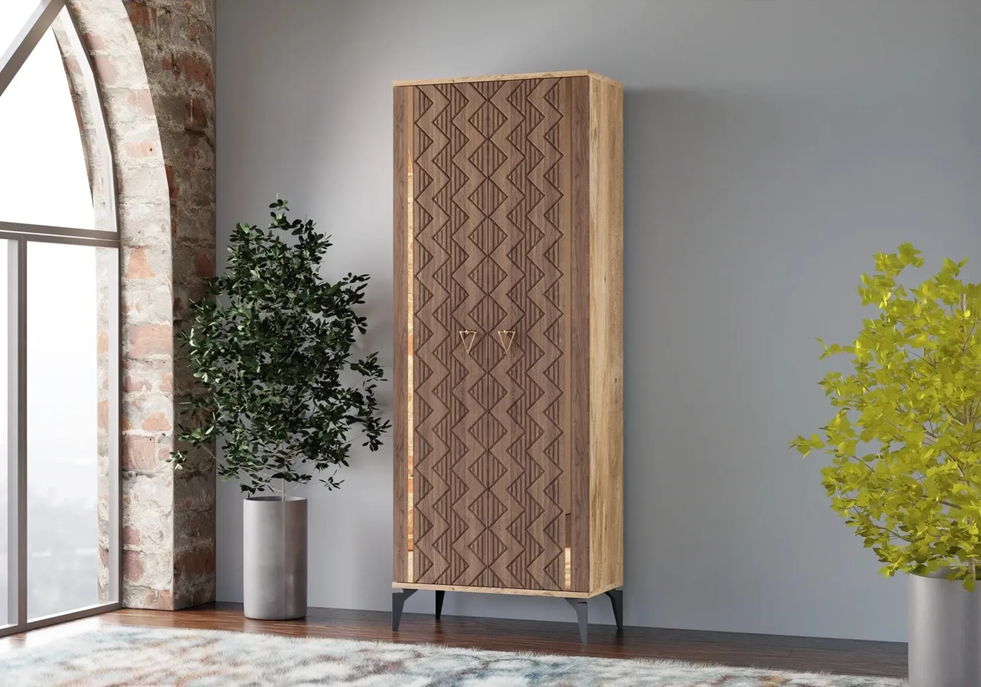 Emir Atlantic Pine-Walnut Multi-purpose Cabinet TN0418