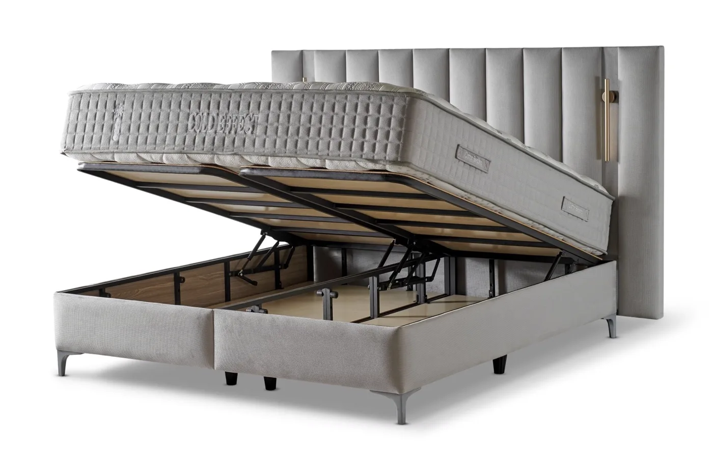 Cold Effect 160x200 Double Divan Base and Headboard Set CB3401